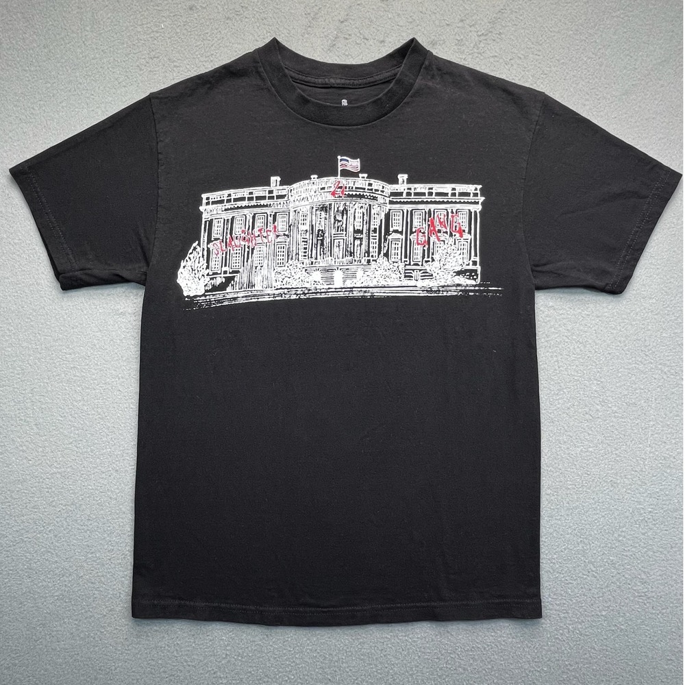 21 Savage‎ Slaughter Gang White House Tour Graphic Tee Men American Dream 2024 M